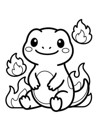 Desenho de Cute Bruni Salamander para colorir e imprimir grátis