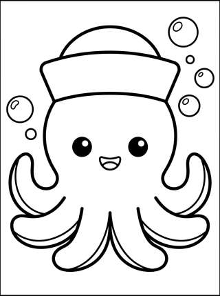 Coleção de desenhos para colorir: Cute Sea Life
