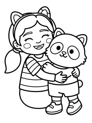 Desenho de Gabby and Pandy Paws para colorir e imprimir grátis
