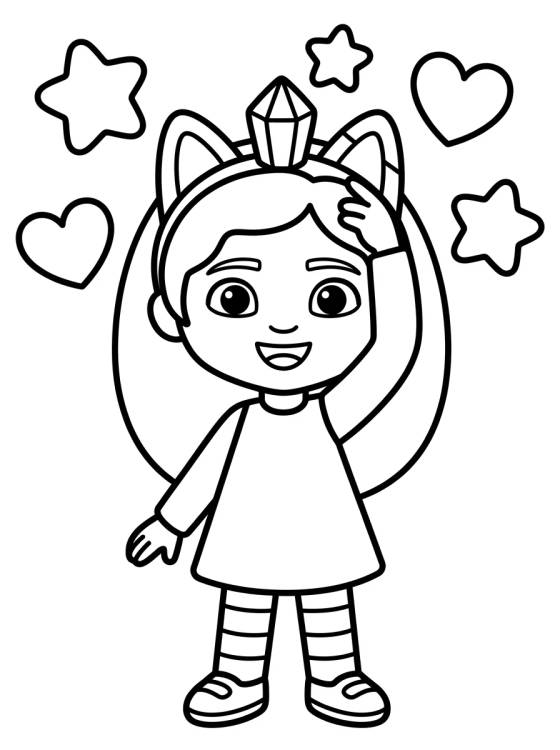 Desenho de Magical Shrinking Gabby para colorir e imprimir grátis