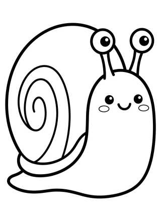 Desenho de Smiling Gary the Snail para colorir e imprimir grátis
