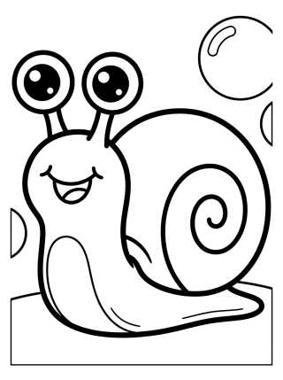 Desenho de Smiling Gary the Snail para colorir e imprimir grátis