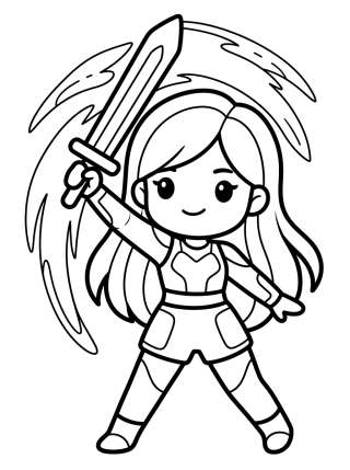 Coleção de desenhos para colorir: K-Pop Warriors in Action