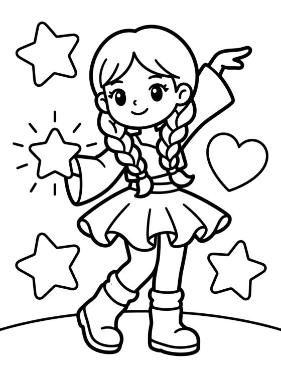 Desenho de Dancer Warrior with Light Shield para colorir e imprimir grátis