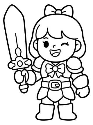 Desenho de Warrior Leader with Sword Mic para colorir e imprimir grátis