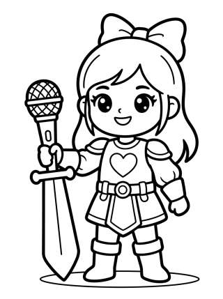 Coleção de desenhos para colorir: Cute K-Pop Warriors