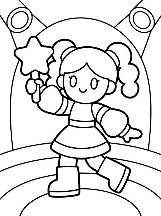 Desenho de Dancer with Lightstick para colorir e imprimir grátis