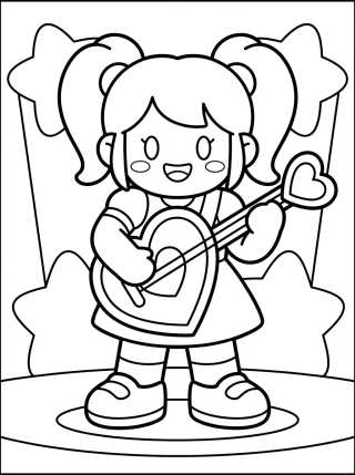 Desenho de Magical Guitarist at the Concert para colorir e imprimir grátis