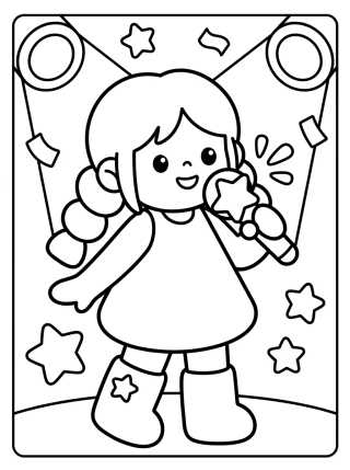 Desenho de Stellar Vocalist on Stage para colorir e imprimir grátis