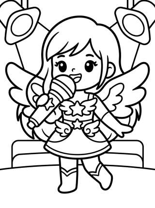 Coleção de desenhos para colorir: K-Pop Warriors on Stage