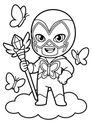 Chibi Hawk Moth Smiling para colorir Desenho de Chibi Hawk Moth Smiling para colorir e imprimir grátis