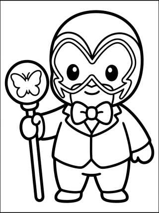 Desenho de Hawk Moth with Magic Cane para colorir e imprimir grátis