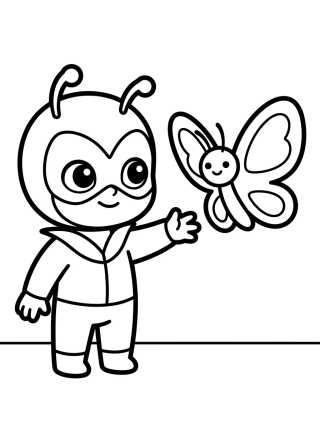 Desenho de Hawk Moth and the Akuma Butterfly para colorir e imprimir grátis