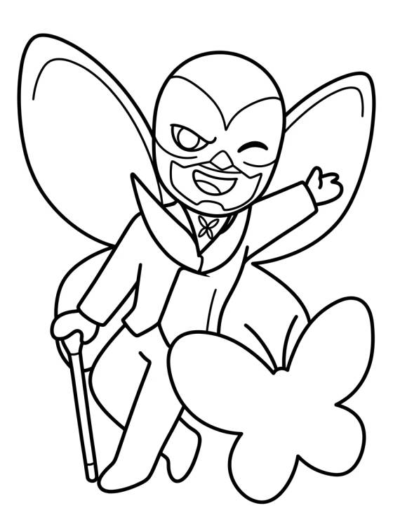 Desenho de Hawk Moth in a Funny Pose para colorir e imprimir grátis
