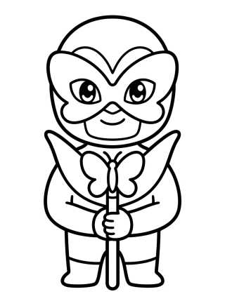 Desenho de Cute Hawk Moth with his Scepter para colorir e imprimir grátis