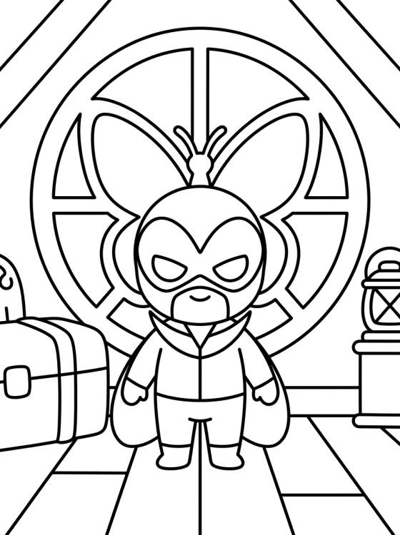 Desenho de Hawk Moth at the Secret Window para colorir e imprimir grátis