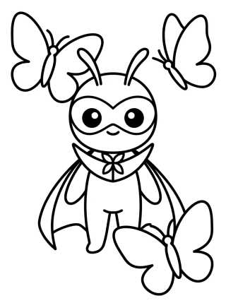 Desenho de Hawk Moth in the Lair para colorir e imprimir grátis