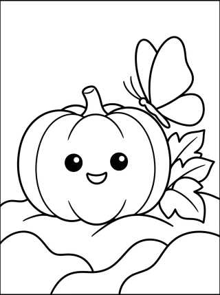 Desenho de Smiling Pumpkin para colorir e imprimir grátis