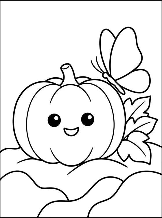 Desenho de Smiling Pumpkin para colorir e imprimir grátis