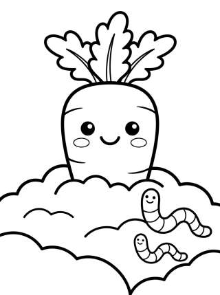Coleção de desenhos para colorir: Fun Vegetable Garden Coloring Pages