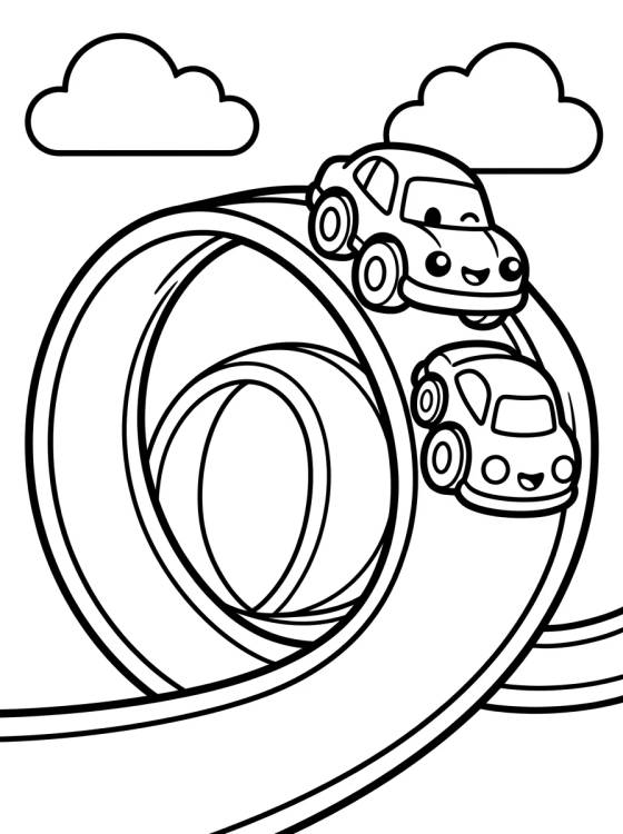 Desenho de Extreme Loop on the Track para colorir e imprimir grátis