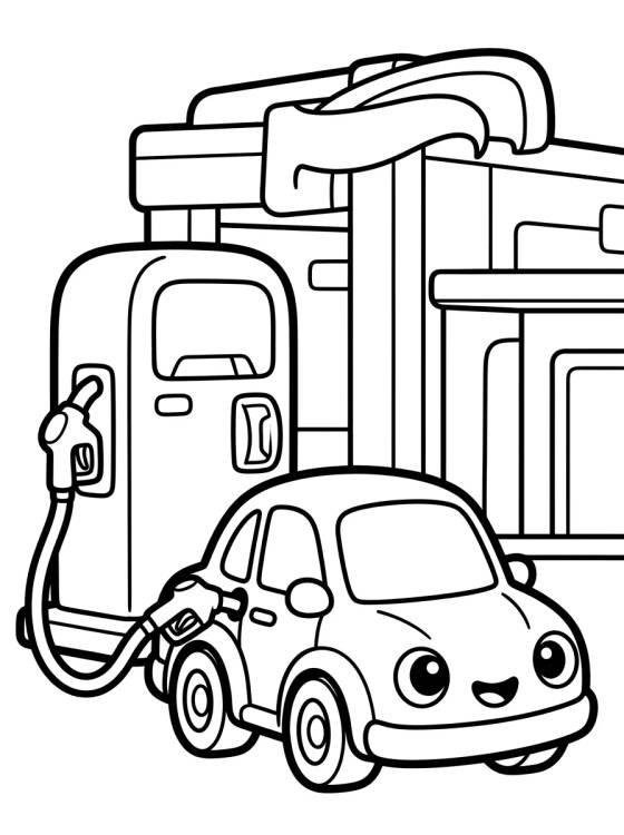 Hot Wheels Gas Station para colorir Desenho de Hot Wheels Gas Station para colorir e imprimir grátis