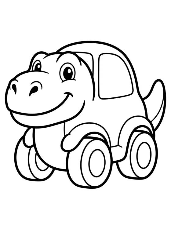 Desenho de Hot Wheels Dinosaur Car para colorir e imprimir grátis