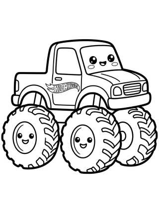 Hot Wheels Monster Truck para colorir Desenho de Hot Wheels Monster Truck para colorir e imprimir grátis