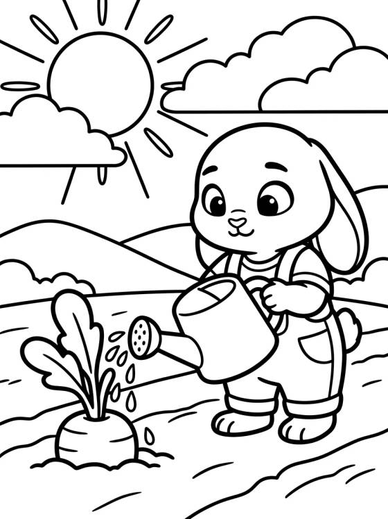 Desenho de Little Bunny Judy Hopps para colorir e imprimir grátis