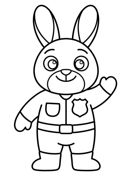 Desenho de Cute Police Officer Judy Hopps para colorir e imprimir grátis