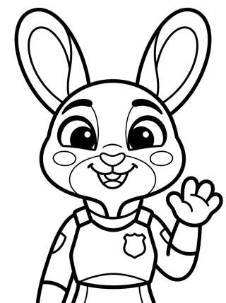 Coleção de desenhos para colorir: Judy Hopps Coloring Pages: The Zootopia Bunny Cop
