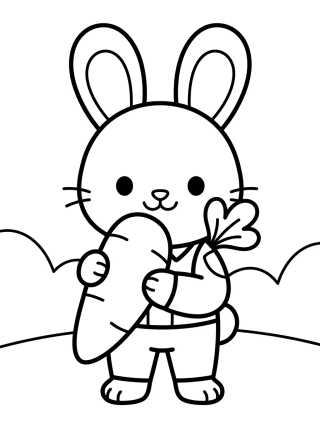 Desenho de Judy Hopps Holding a Carrot para colorir e imprimir grátis