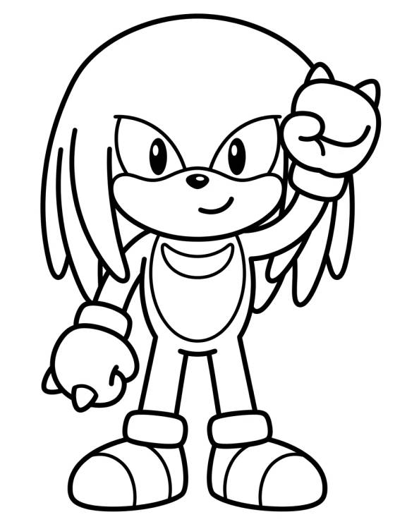 Desenho de Cute Knuckles Waving para colorir e imprimir grátis