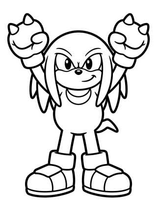 Desenho de Cute Knuckles Heroic Pose para colorir e imprimir grátis