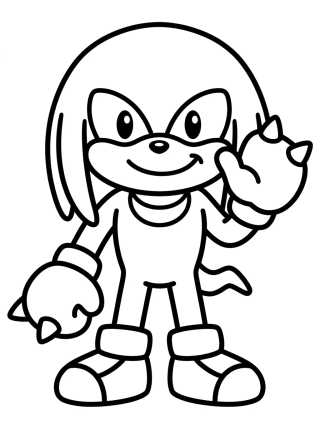 Desenho de Cute Smiling Knuckles para colorir e imprimir grátis