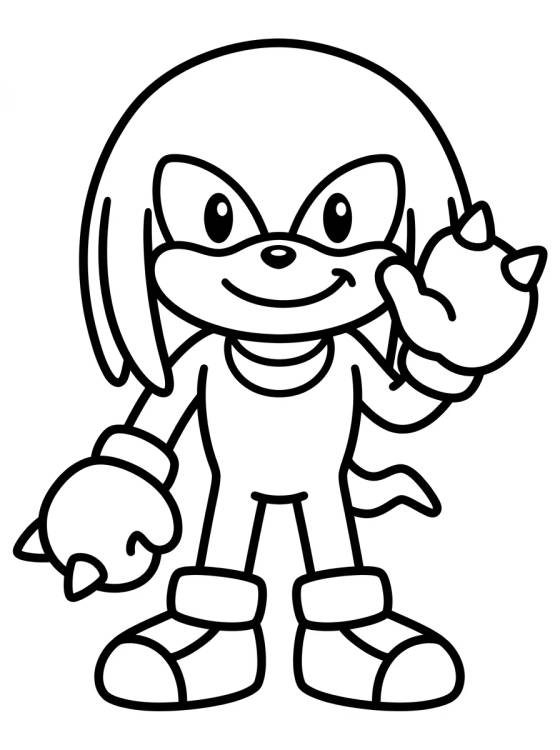 Desenho de Cute Smiling Knuckles para colorir e imprimir grátis
