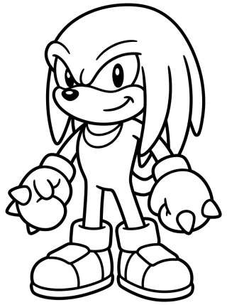 Coleção de desenhos para colorir: Knuckles Coloring Pages