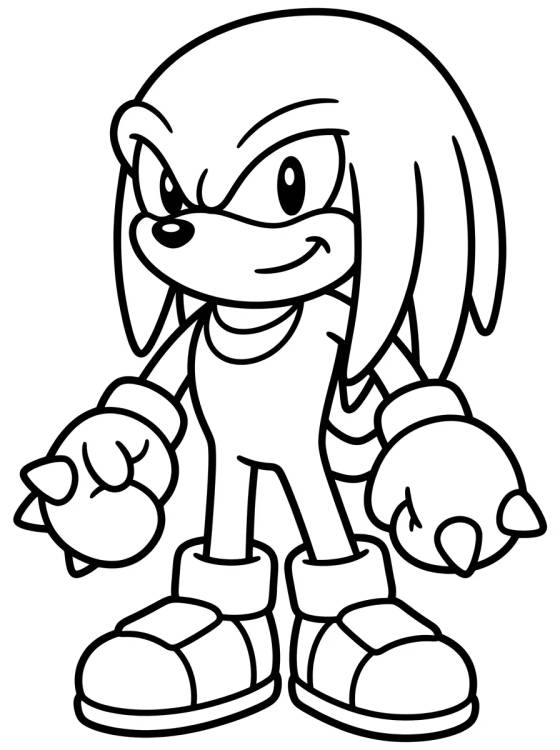 Desenho de Cute Smiling Knuckles para colorir e imprimir grátis