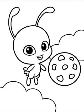 Desenho de Sweet Tikki Kwami para colorir e imprimir grátis