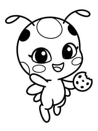 Coleção de desenhos para colorir: Miraculous Kwami Coloring Pages