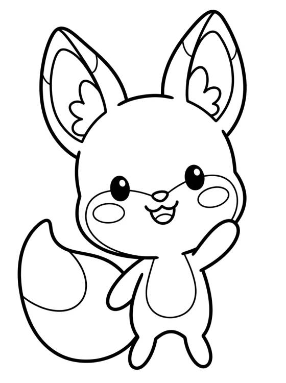 Desenho de Trixx the Fox Kwami para colorir e imprimir grátis