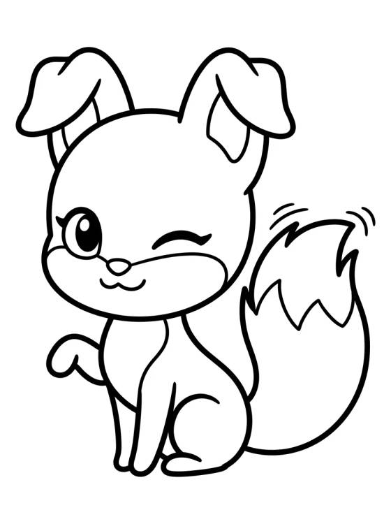 Desenho de Trixx the Fox Kwami para colorir e imprimir grátis