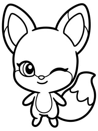 Trixx the Fox Kwami para colorir Desenho de Trixx the Fox Kwami para colorir e imprimir grátis