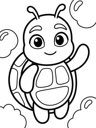 Desenho de Wayzz the Turtle Kwami para colorir e imprimir grátis