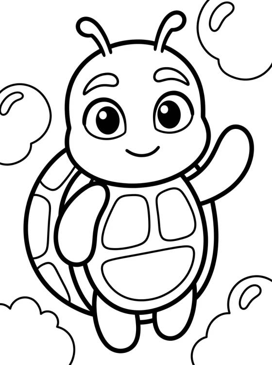 Desenho de Wayzz the Turtle Kwami para colorir e imprimir grátis
