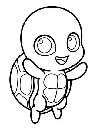 Desenho de Wayzz the Happy Turtle Kwami para colorir e imprimir grátis