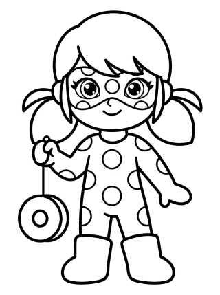 Desenho de Ladybug with her Magic Yo-yo para colorir e imprimir grátis