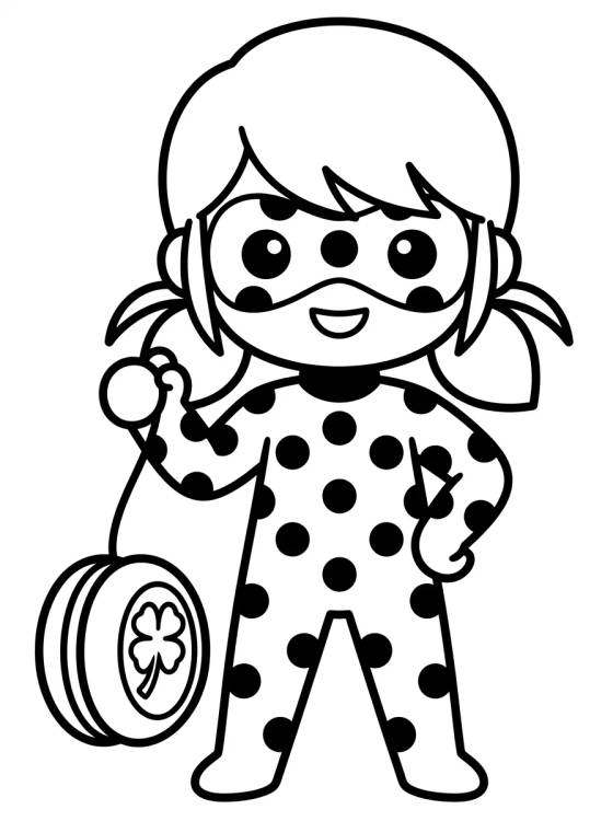 Desenho de Ladybug in Hero Pose para colorir e imprimir grátis
