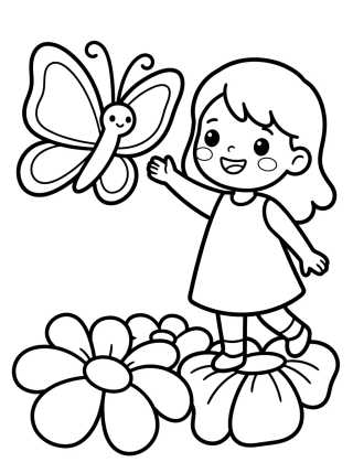 Desenho de Lila Playing in the Park para colorir e imprimir grátis