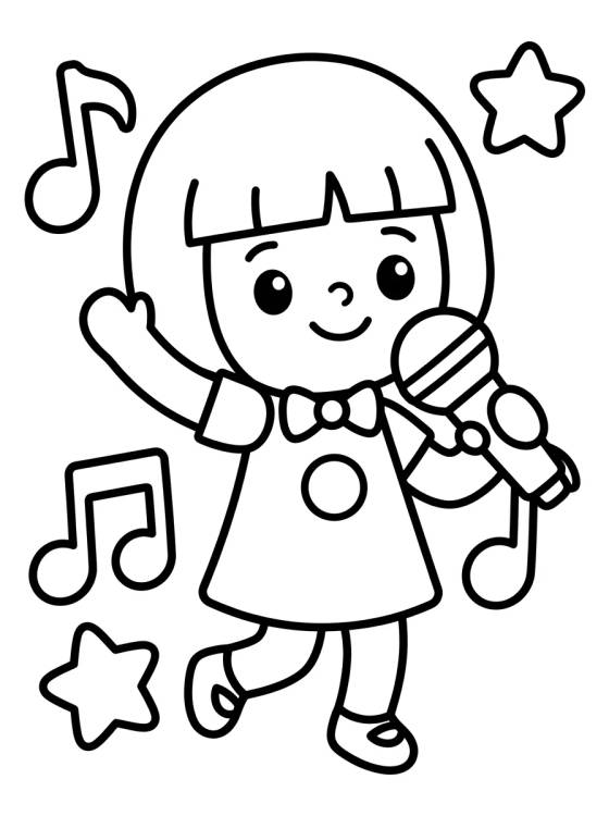 Lila Singing and Dancing para colorir Desenho de Lila Singing and Dancing para colorir e imprimir grátis
